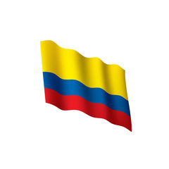 Colombia flag, vector illustration