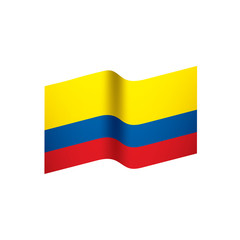 Colombia flag, vector illustration