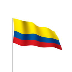Fototapeta premium Colombia flag, vector illustration