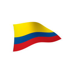 Colombia flag, vector illustration