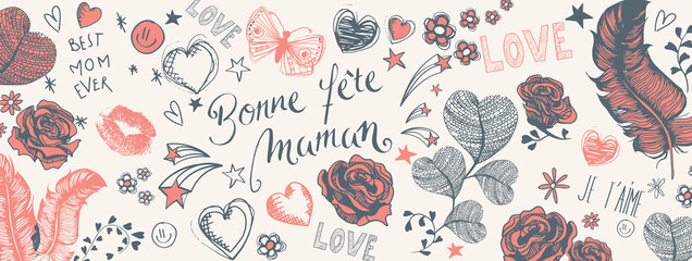 French Happy Mother's Day background