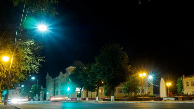 Street City Night Timelapse