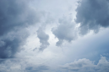 Dramatic stormy dark cloudy sky