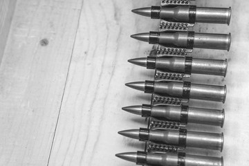 wooden box with bullets amomo equipment terrorist arsenal terrorism top view