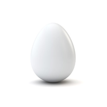 white luxury easter egg. 3D Rendering