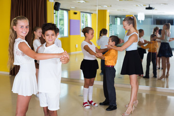 Children in dance studio