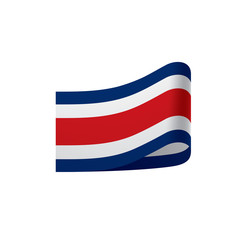 Costa Rica flag, vector illustration