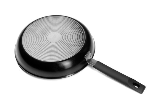 Modern pan with upside down.