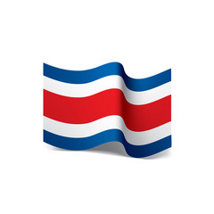 Costa Rica flag, vector illustration