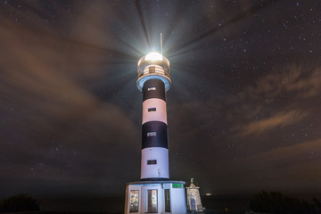 the lighthouses offer spectacular night landscapes, being the center of the sky with stars and...