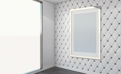 Modern blank    bathroom. Empty paintings