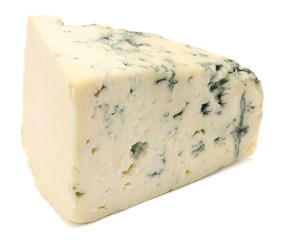 blue cheese isolated on white background