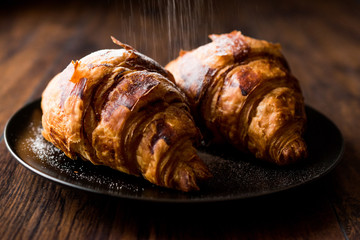 Croissants Sprinkled with Powdered Sugar