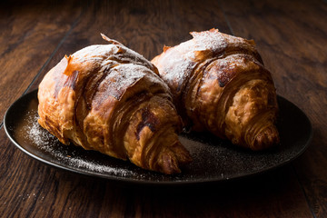 Croissants Sprinkled with Powdered Sugar