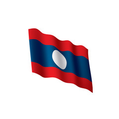 Laos flag, vector illustration