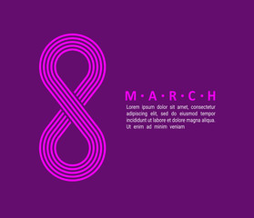 Fototapeta premium International women's day poster 01