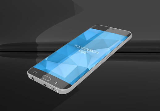 Smartphone Mockup on Gray Background 1