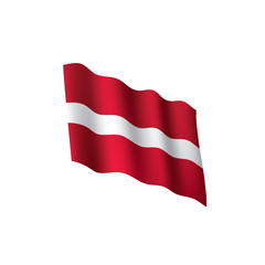 Latvia flag, vector illustration