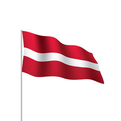 Latvia flag, vector illustration