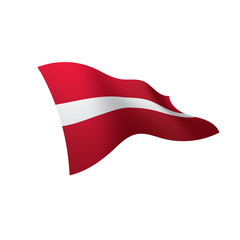 Latvia flag, vector illustration