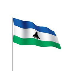 Lesotho flag, vector illustration