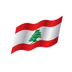 Lebanese flag, vector illustration