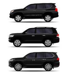 realistic SUV car. Set