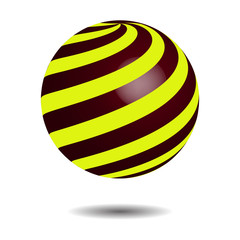 Abstract  Circle  Logo Design, 3D Globe Spiral Vector. Circle logo with shadow