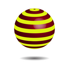 Abstract  Circle  Logo Design, 3D Globe Spiral Vector. Circle logo with shadow