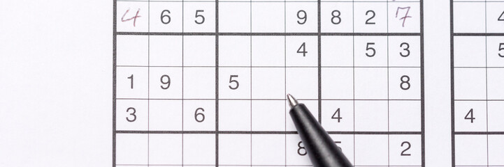 Sudoku mit Kugelschreiber