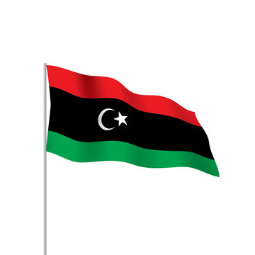 Libya flag, vector illustration