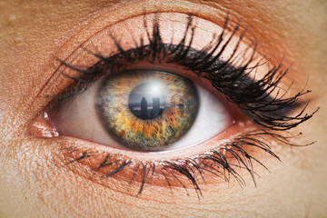 Naklejka premium Eye close up