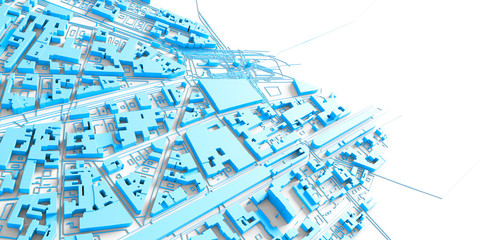 Techno mega city; urban and futuristic technology concepts, original 3d rendering