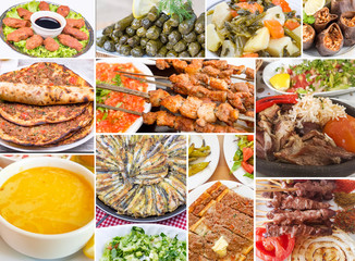 Turkish foods collage