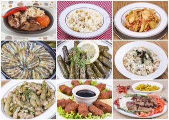 Turkish foods collage