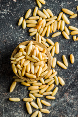Healthy pine nuts.