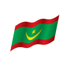 Mauritania flag, vector illustration