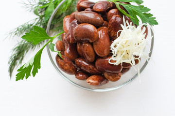red canned beans with horse-radish