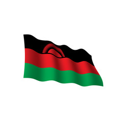 Naklejka premium Malawi flag, vector illustration