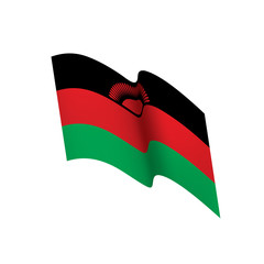 Naklejka premium Malawi flag, vector illustration