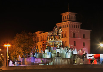 Colchis Fountain at Davit Aghmashenebeli square in Kutaisi. Imereti Province. Georgia 