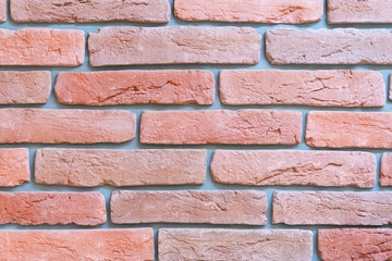 Weathered stained old brick wall background