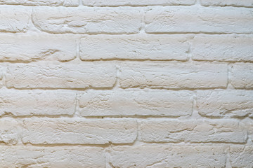 white brick wall background in rural room
