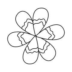 beauty flower ornament decoration icon vector illustration thin line image