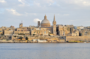 Colorful Valleta Malta Europe during vacations, old center of Valletta Malta - obrazy, fototapety, plakaty