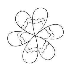 beauty flower ornament decoration icon vector illustration sketch image