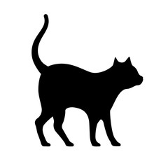 Cat vector silhouette