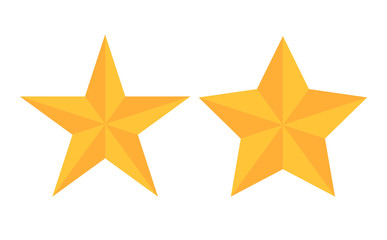Obraz premium Two gold stars set