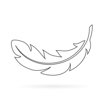 Light Feather Outline Icon