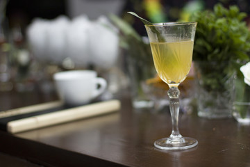 Alcoholical cocktail on the bar